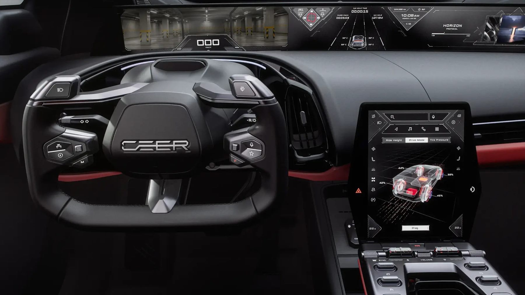 Cockpit, head-up display live