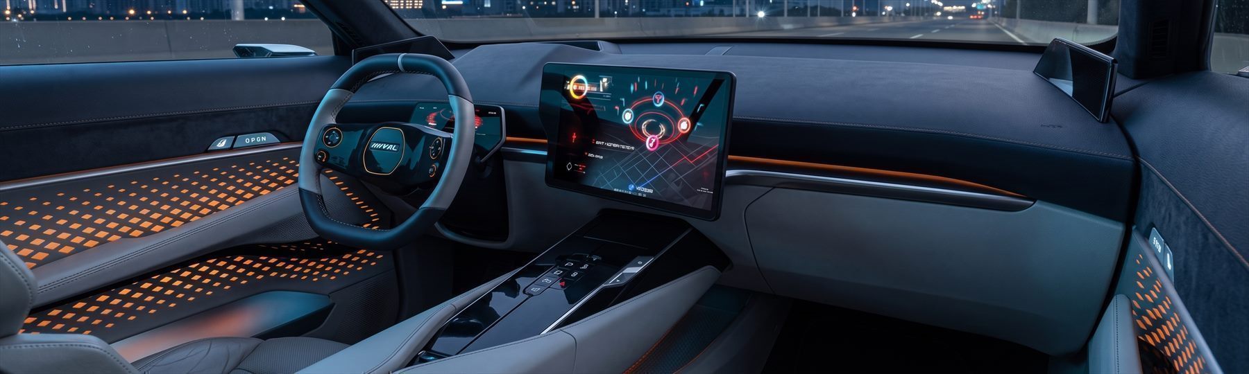 Cabin and curved display