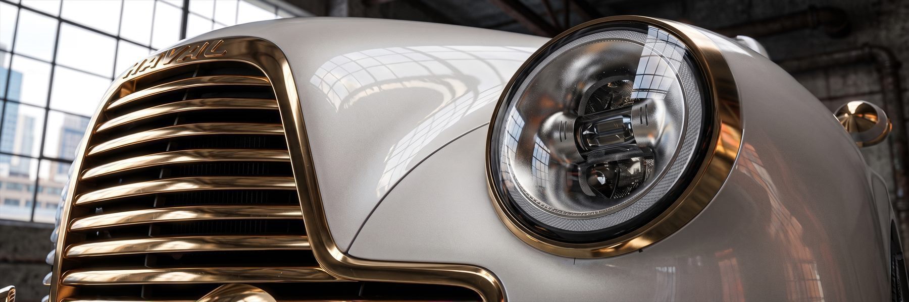 Grille and headlamp