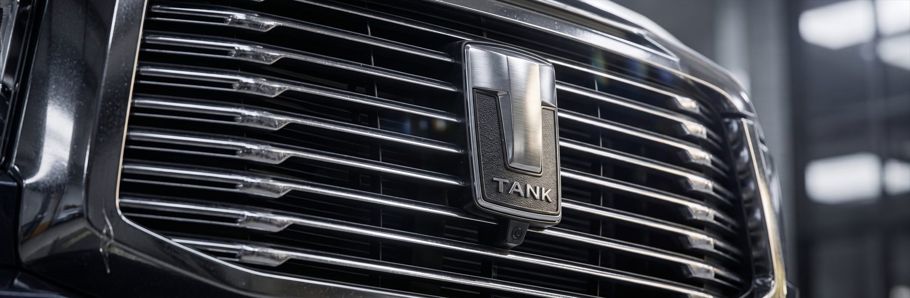 Grille and badge