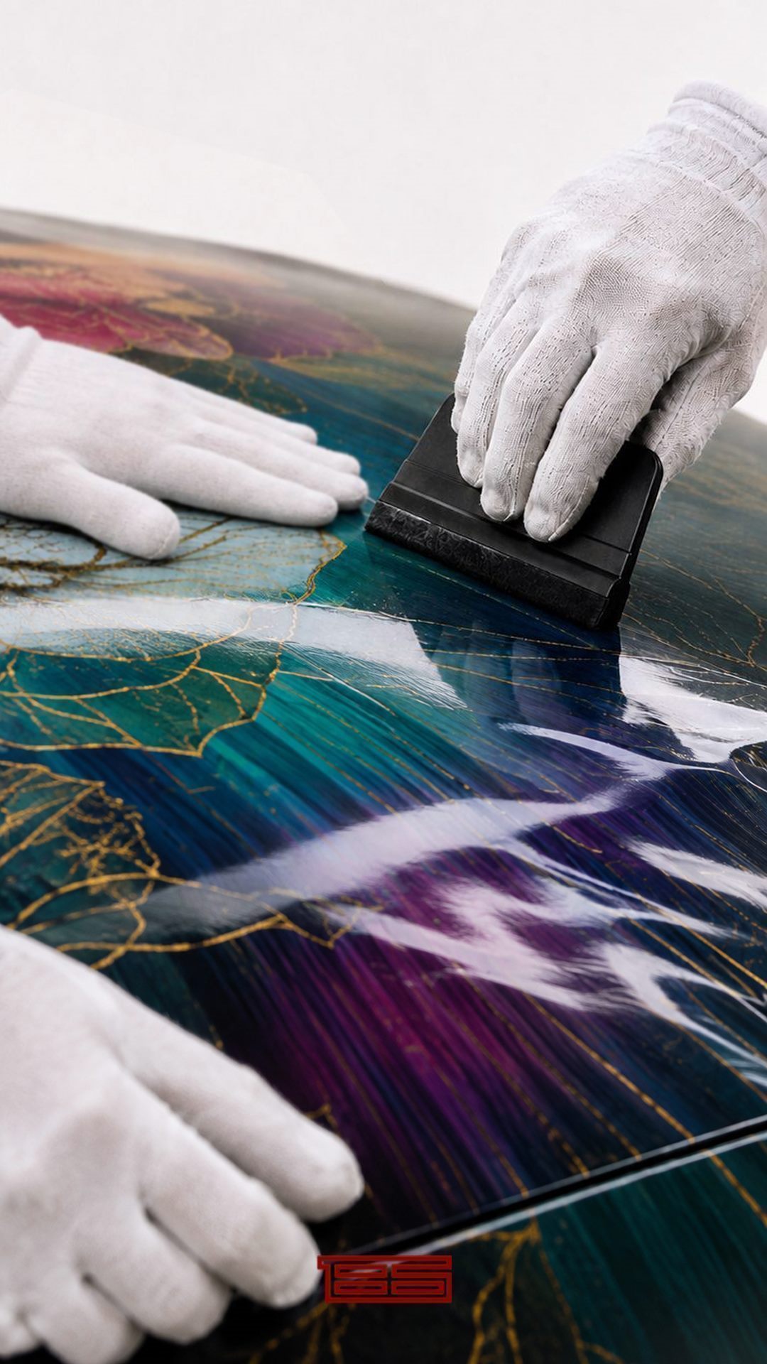 The Hands — vinyl, squeegee, blade