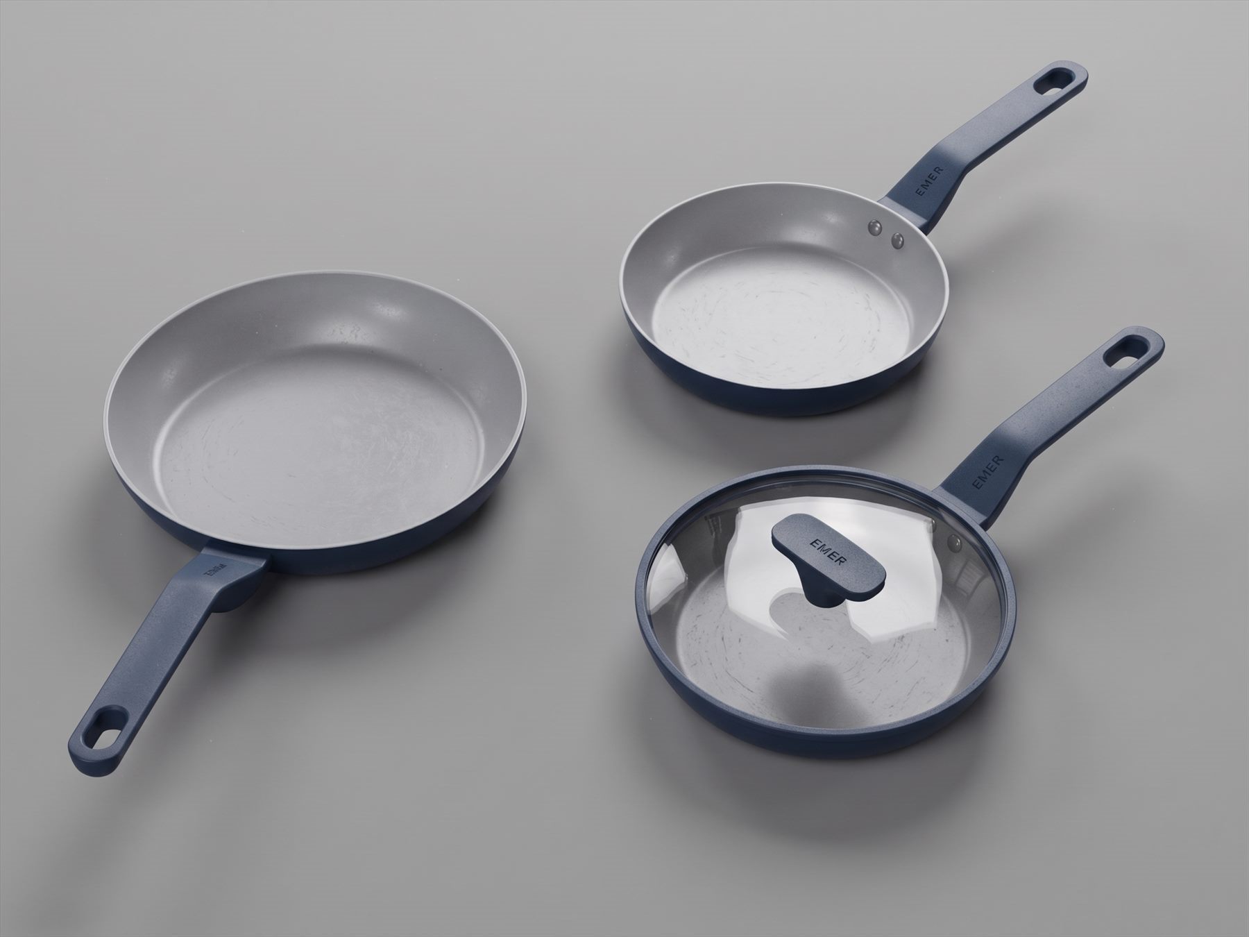 Three-pan set